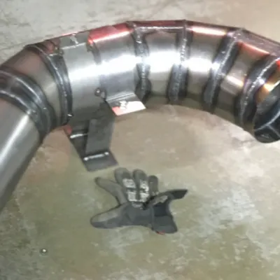 Grease duct fabrication project shown by WMW Mobile Welding.
